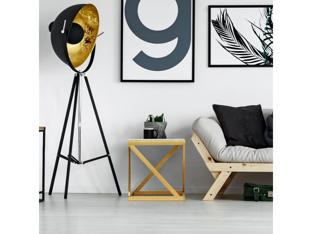 Table d'Appoint Design Laviecasa 57cm Or / Blanc UIBK09072