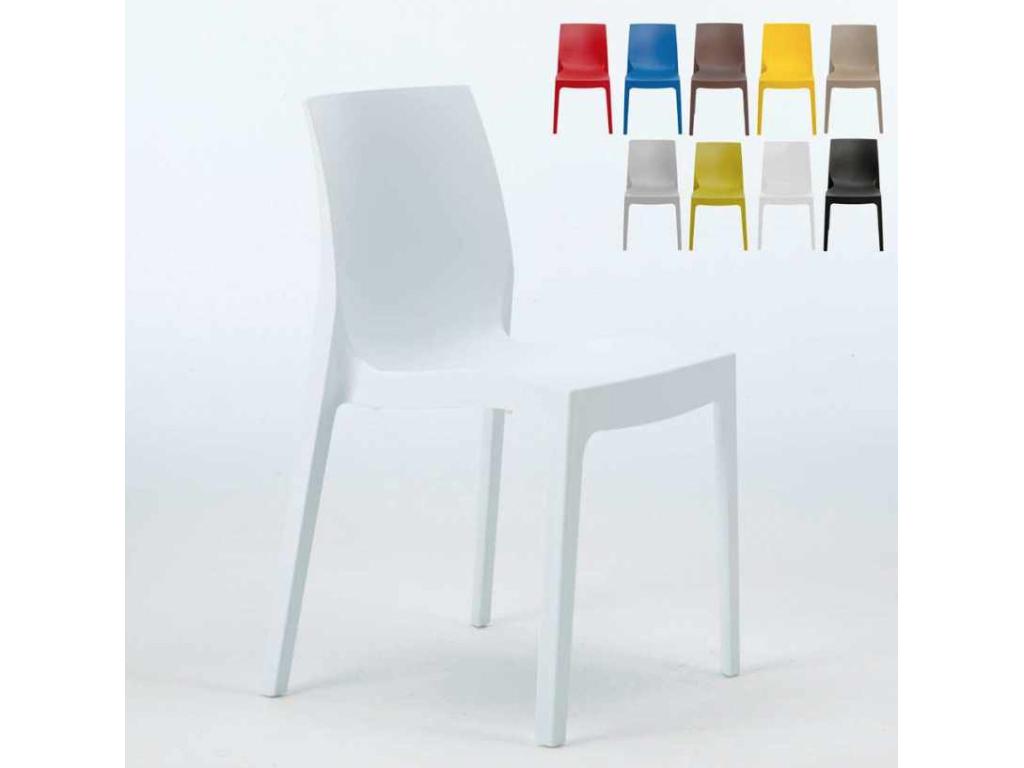 Chaise empilable moderne Laviecasa-Couleur Gris WZGY58543