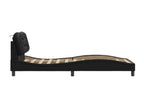 Cadre de lit avec Meubianaères LED noir 90x190 cm similicuir