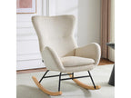 Rocking-chair en velours tricoté beige - Béa CPLE86264