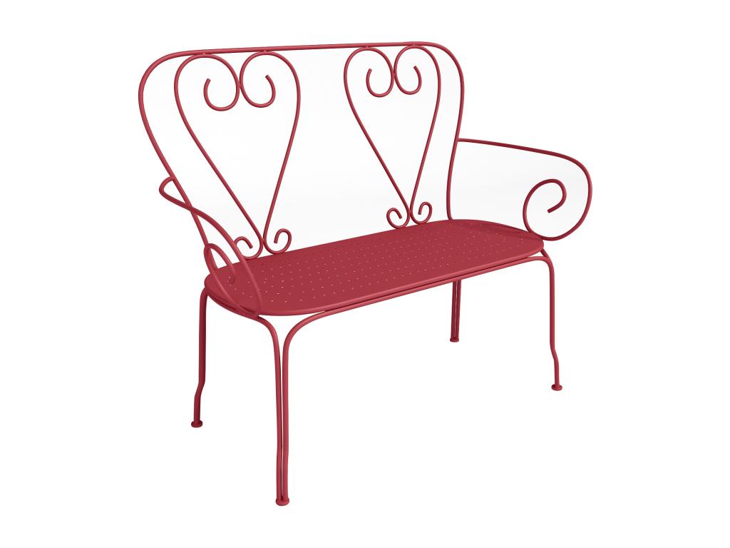 Banc de jardin en métal façon fer forgé - Meubiana