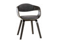 chaises avec accoudoirs - Tissu / Noir - Gris / Gris clair - Homzora Stoff