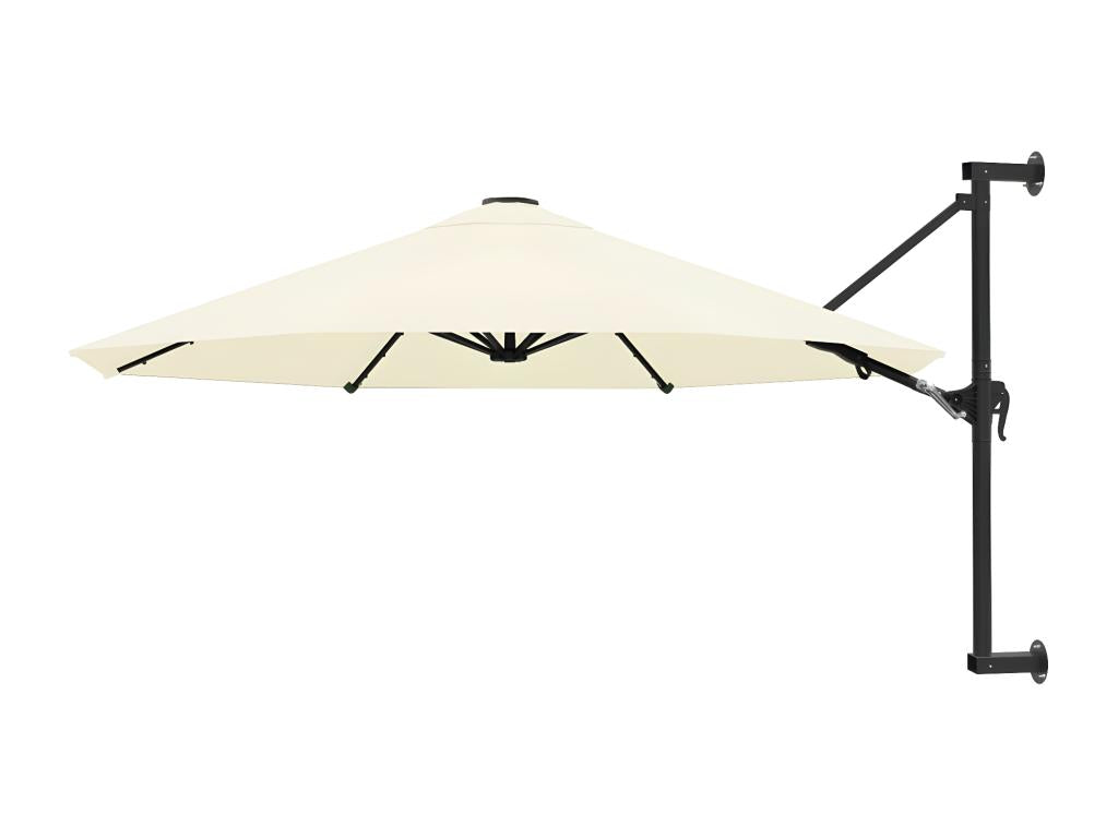 Parasol mural avec mât métallique 300 cm Sable ATRH60638