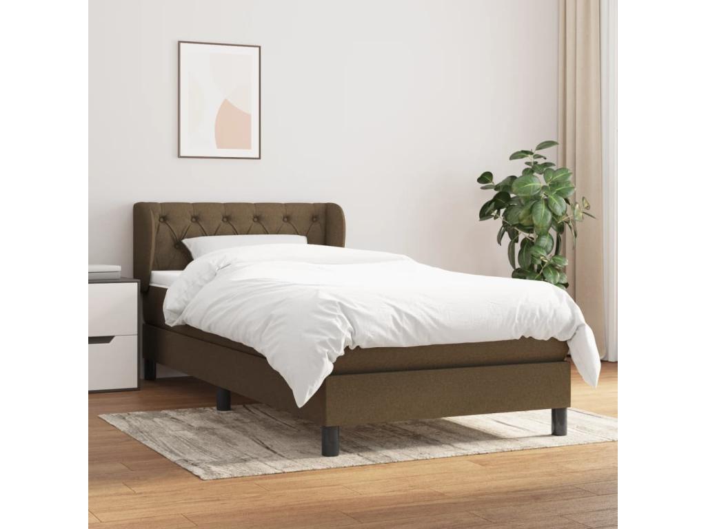 Sommier à Laviecasa de lit avec matelas Marron foncé 80x200 cm KTPK62231