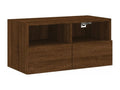Meuble TV mural chêne marron 60x30x30 cm bois d'ingénierie
