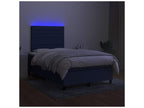 Sommier à Meubiana de lit et matelas et LED Bleu 120x200 Tissu