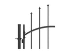 Portail de jardin Acier 1x2.2 m Noir