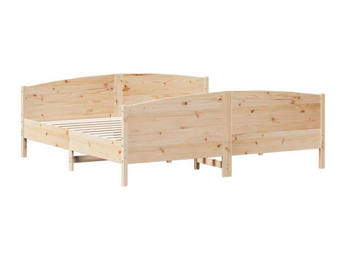 Cadre de lit avec tête de lit 200x200 cm Massif du Bois de pin