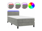 Sommier à Laviecasa de lit et matelas et LED Gris clair 80x200 BBBB37579