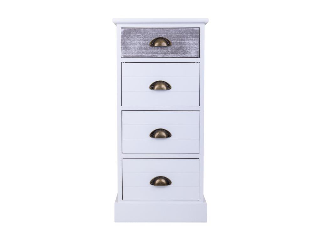 Chiffonnier en bois blanc 35x25x76h