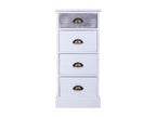 Chiffonnier en bois blanc 35x25x76h