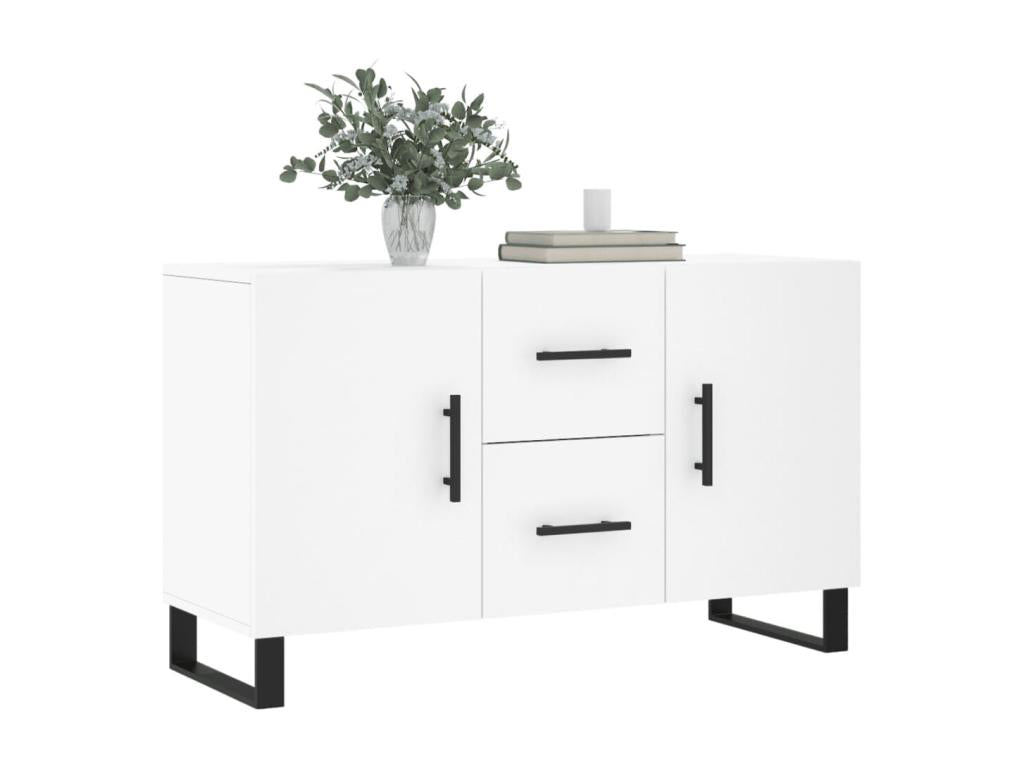 Buffet blanc 100x36x60 cm bois d'ingénierie