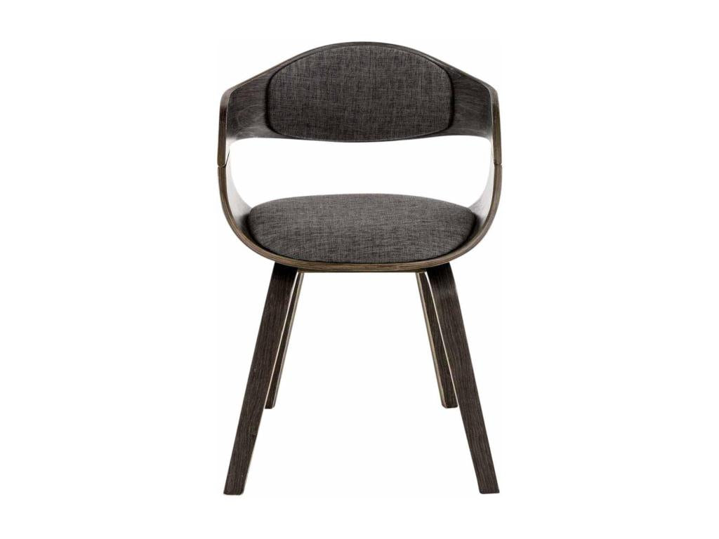 chaises avec accoudoirs - Tissu / Noir - Gris / Gris clair - Homzora Stoff