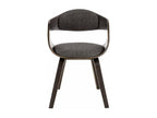 chaises avec accoudoirs - Tissu / Noir - Gris / Gris clair - Homzora Stoff