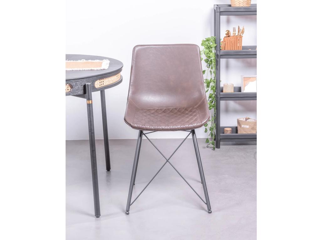 Lot de 2 chaises vintage - Laviecasa - Brun THPI45135