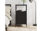 Table de chevet noir 41x31x80 cm bois d'ingénierie BPJR57731