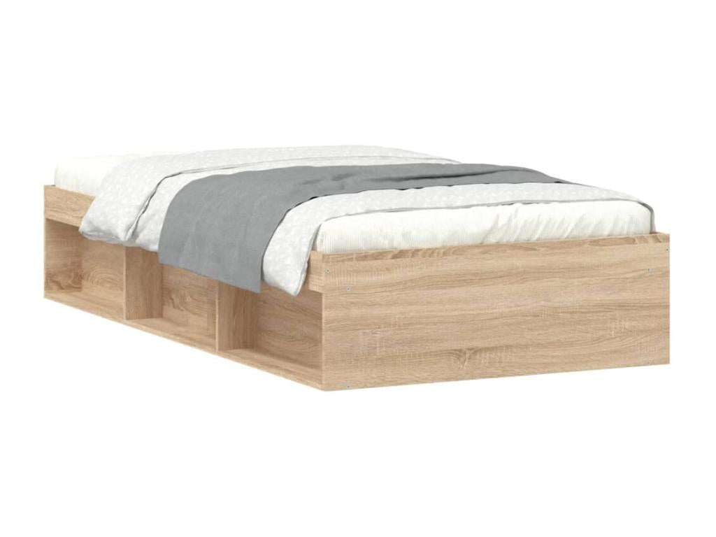 Cadre de lit sans matelas chêne Meubiana 90x200 cm