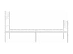 Cadre de lit métal avec tête de lit-pied de lit blanc 90x200