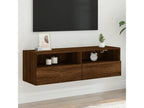 Meuble TV mural chêne marron 100x30x30 cm bois d'ingénierie ZGHL25612