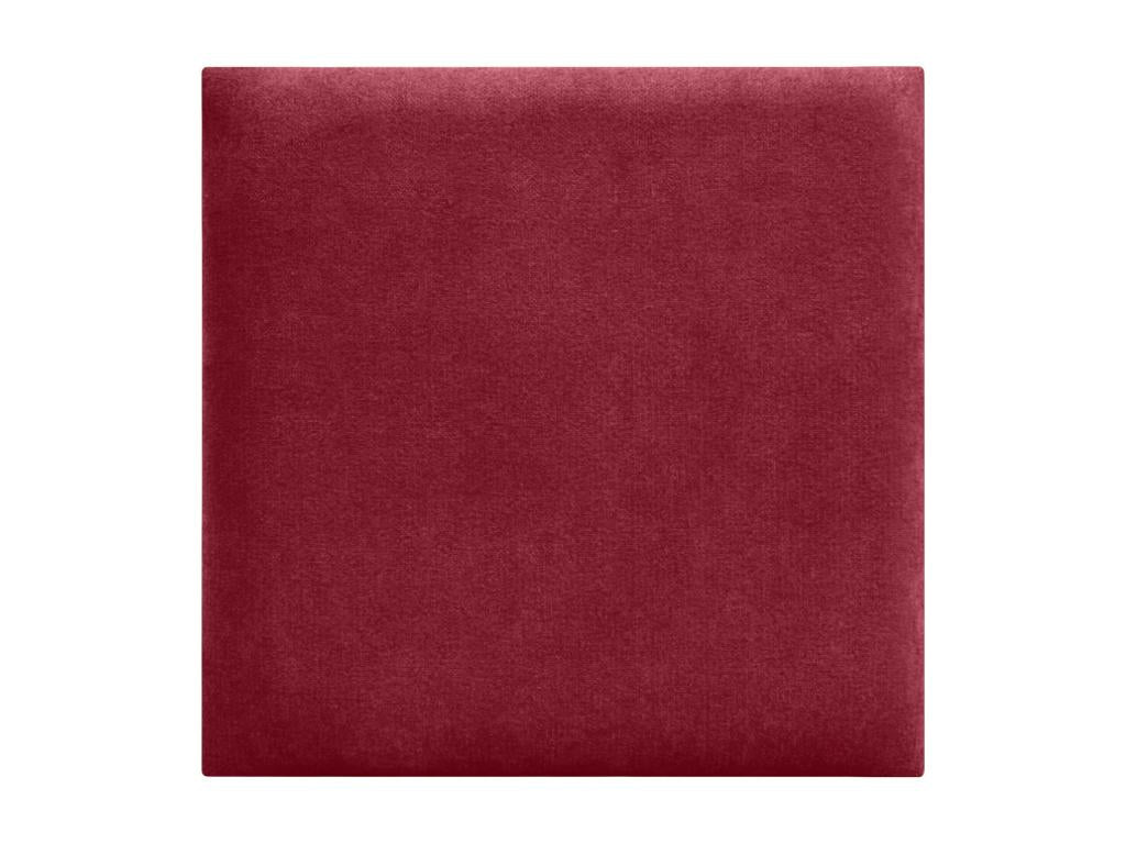 Meubiana Lot de 8 Panneaux Rembourrés en Tissu Aqualine Autocollants pour Mur Acoustiques Absorbants Protection contre les Chocs Rouge 60x60cm x8