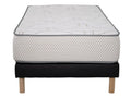 Ensemble Matelas mousse Laviecasa Blanc - 90x190cm - accueil mémoire de forme et Sommier noir MAKC87057