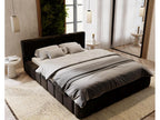 Lit rembourré avec rangement - 140x200 - lit double - velours - noir - Laviecasa SBTV04541