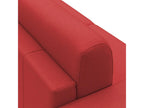 Meubiana Canapé d'angle 5 places en tissu imperméable 268 cm Droit Rouge