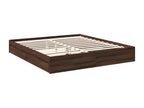 Cadre de lit avec tiroirs sans matelas chêne marron 180x200 cm