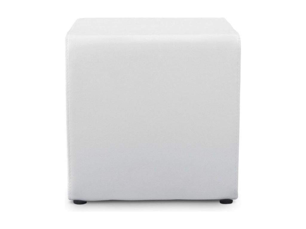 Pouf Carré Design Meubiana 41cm Blanc