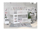 Lit Superposé Cabane Mini 80x160 Blanc - blanc Livré avec sommiers DCTK00061