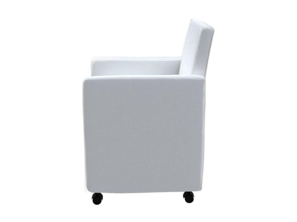 Chaises de salle à manger 6 pcs Blanc Similicuir 9