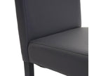 Chaise de salle à manger Laviecasa lot de 4 similicuir gris mat pieds foncés BKFZ73222