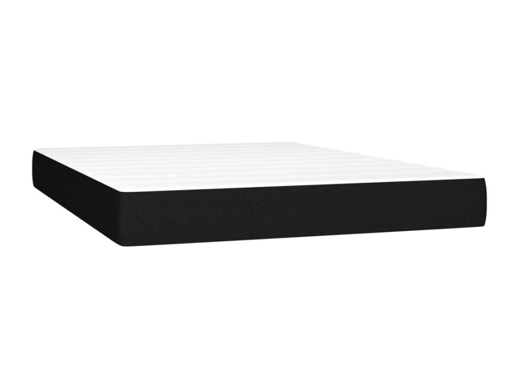 Sommier tapissier avec matelas et LED Noir 140x200 cm Tissu KZLZ27298