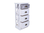 Chiffonnier en bois blanc 35x25x76h