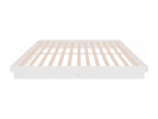 Cadre de lit sans matelas blanc bois massif 200x200 cm