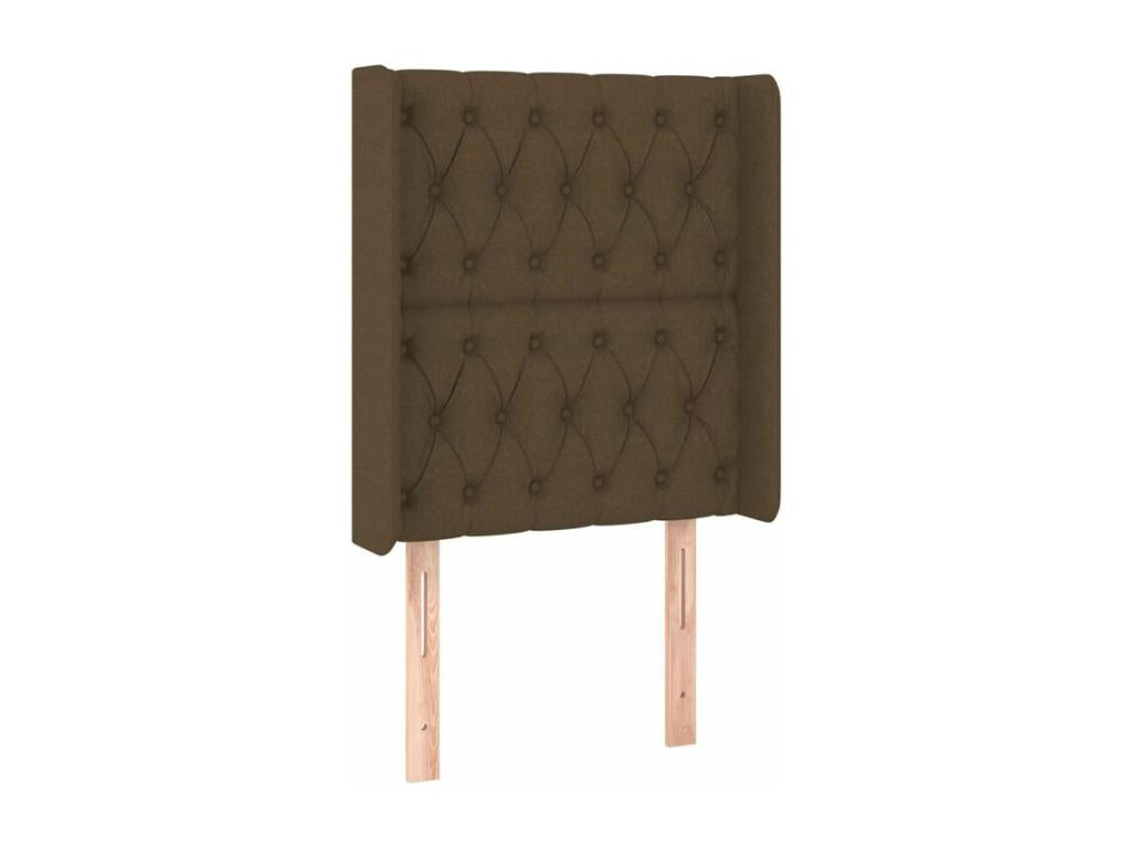 Sommier à Meubiana de lit matelas LED Marron foncé 80x200 Tissu