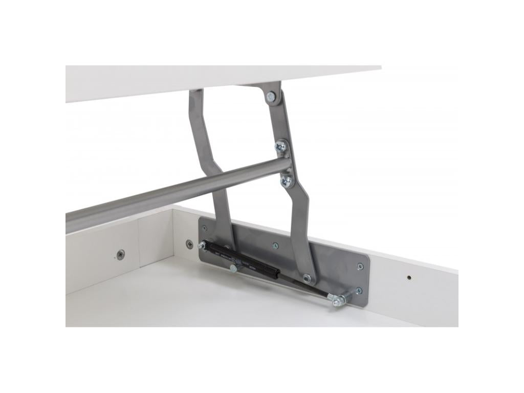 Table basse rectangulaire blanche avec plateau relevable - COOL