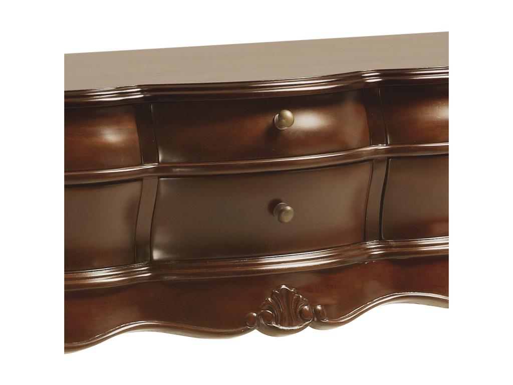 Console en bois d'acajou marron 6 tiroirs Laviecasa 108cm VCCR33830