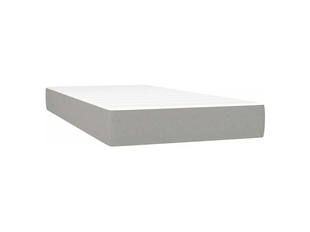 Sommier à Meubiana de lit avec matelas Gris clair 80x200 Tissu