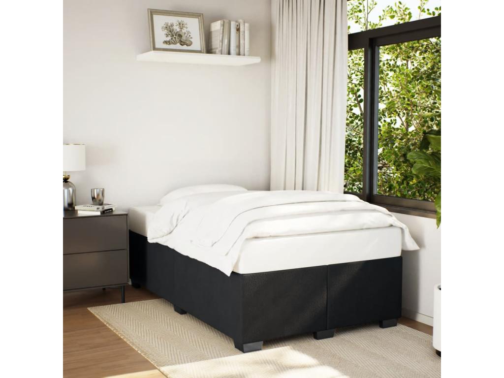 Cadre de lit sans matelas noir 120x190 cm velours