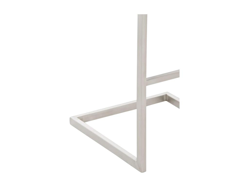 Tabouret de bar - Similicuir / Acier inoxydable - Noir - Meubiana