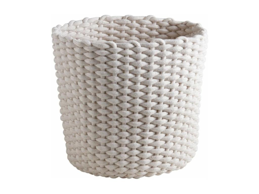 Corbeilles rondes en corde de coton écru Lot de 3