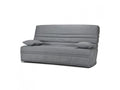 Clic clac 130x190 cm en tissu gris chiné et matelas 13 cm - Meubiana