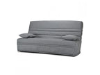 Clic clac 130x190 cm en tissu gris chiné et matelas 13 cm - Meubiana