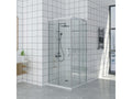 Cabine de douche 80x120 cm ouverture d'angle avec entrée facile hauteur 200 cm en verre trempé LZMB28419