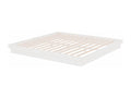 Cadre de lit sans matelas blanc bois massif 200x200 cm