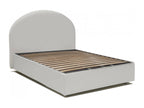 Lit double Meubiana lit coffre avec revêtement en éco-cuir Made in Italy ouverture frontale adaptée pour matelas 120x190 cm blanc