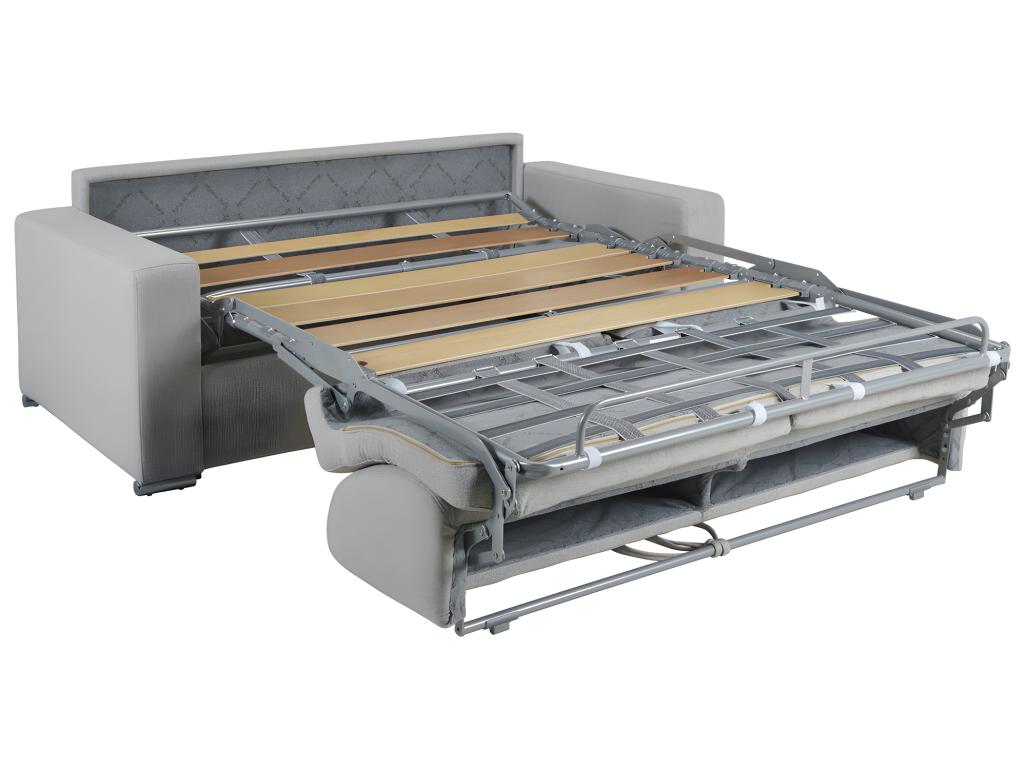 Canapé 2 places convertible express en simili noir - Couchage Meubiana larges 120 cm - Matelas 14 cm avec mémoire de forme Meubiana