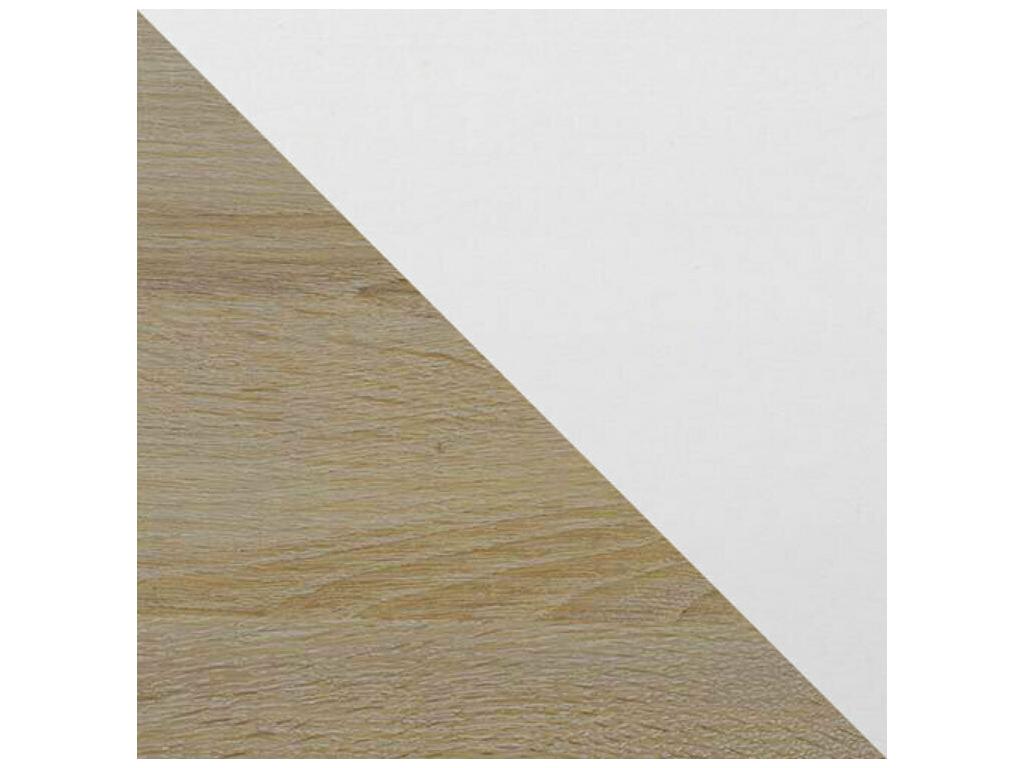 Table Victorville 331 Laviecasa chêne - Blanc 78x80x140cm Allongement Stratifié Bois VZRS48270