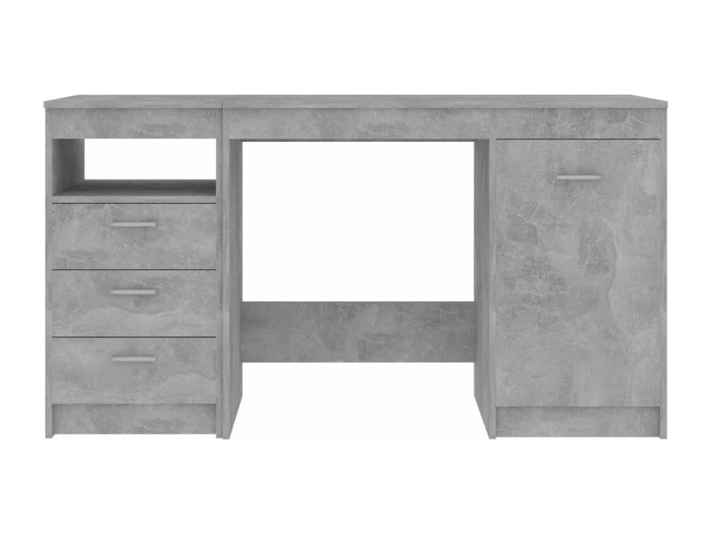 Bureau table poste de bois marron 140x50x76 cm 02 0023844